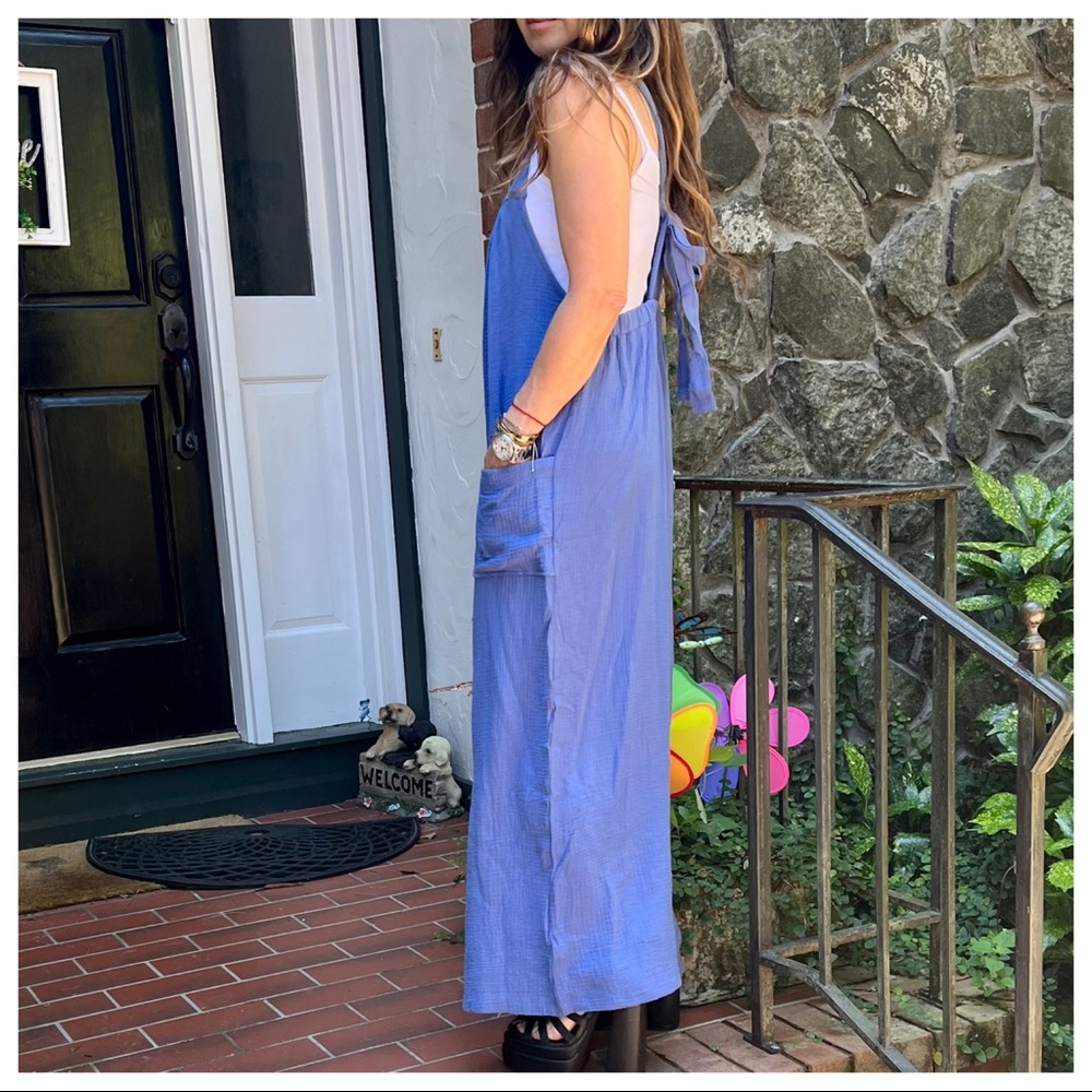 Boho Solid Fabulous Wide Leg Jumpsuit - Picture 5 of 7